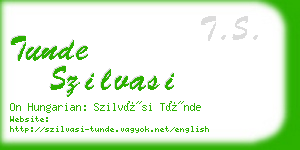 tunde szilvasi business card